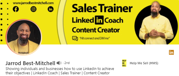 Linkedin profile for Jarrod Best-Mitchell