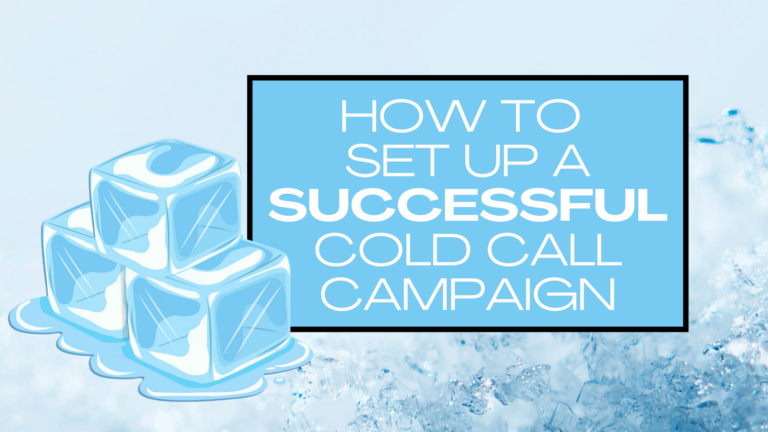 cold call campaign on a ice light blue cold