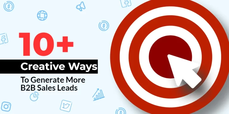 Graphic highlighting creative B2B sales lead generation strategies