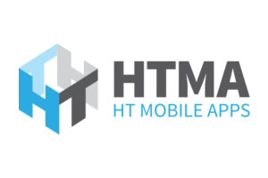 HTMA logo with cube design
