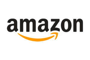Amazon logo with lowercase black text and orange smile