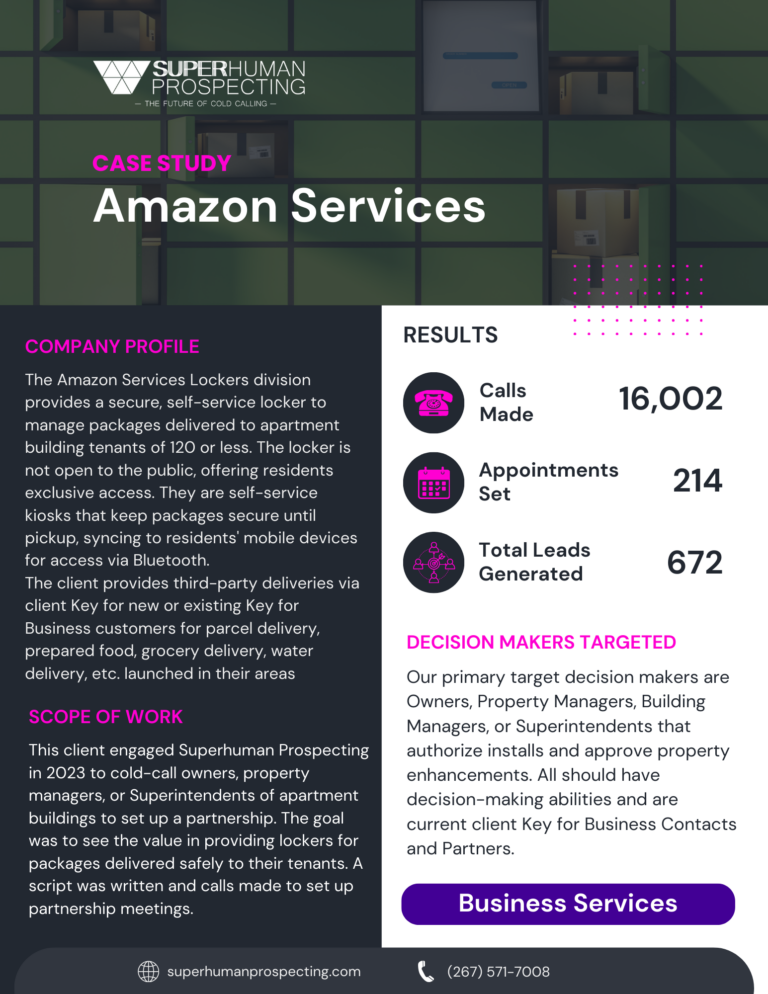 Infographic summarizing a case study on Amazon Services