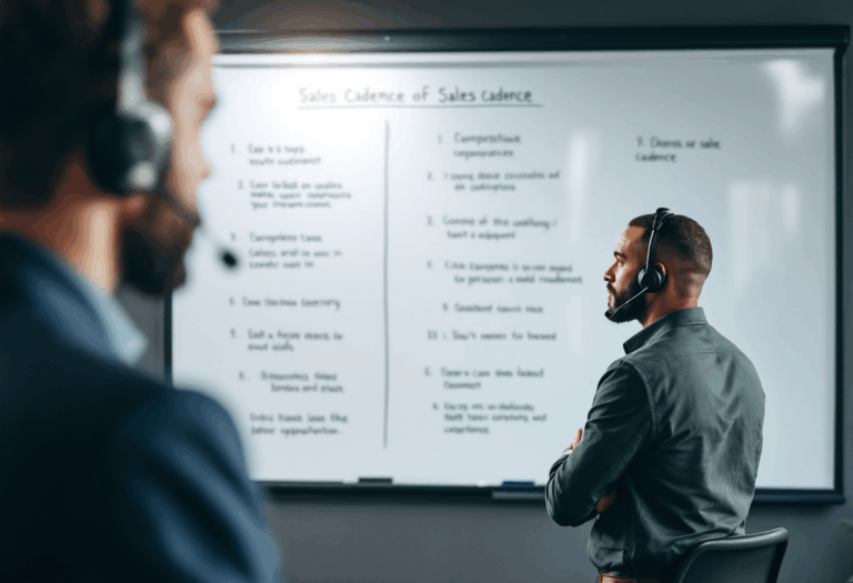 Man presenting sales strategy on whiteboard in office