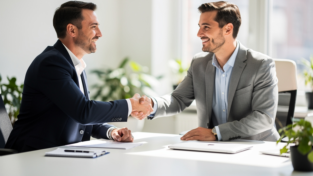 Business professionals building trust through personal connection and rapport