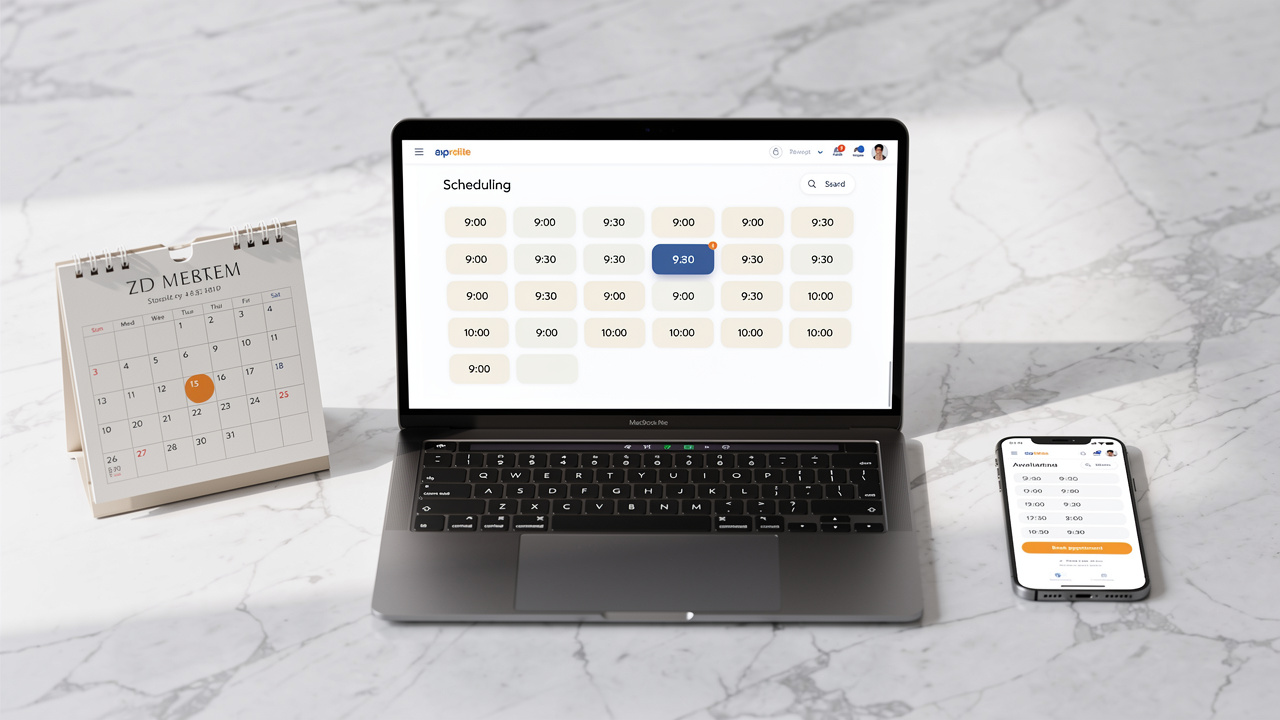 Self-scheduling interface allowing prospects to book B2B sales appointments