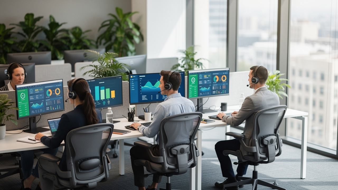 Scalable outsourced call center team managing home remodeling leads