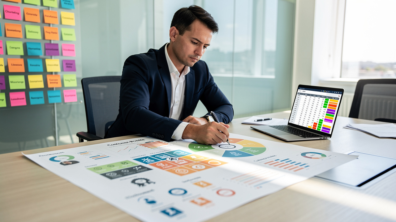 Sales strategist building ideal customer profile for outbound