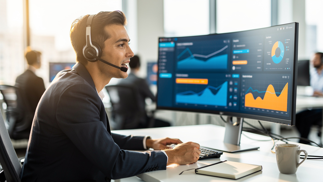 SDR representative conducting outbound prospecting to grow market share