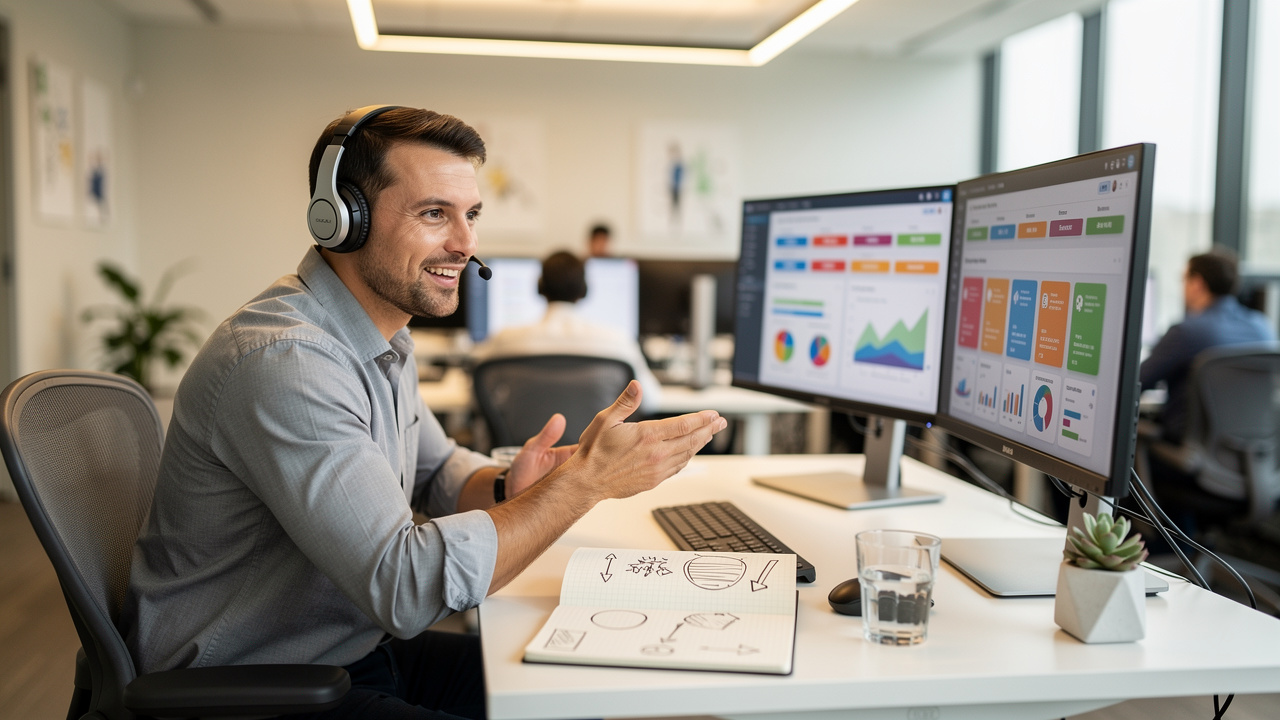 SDR running structured discovery call using qualification framework