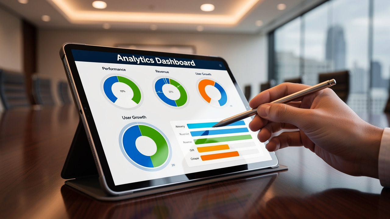 Sales pipeline metrics displayed on a business analytics dashboard