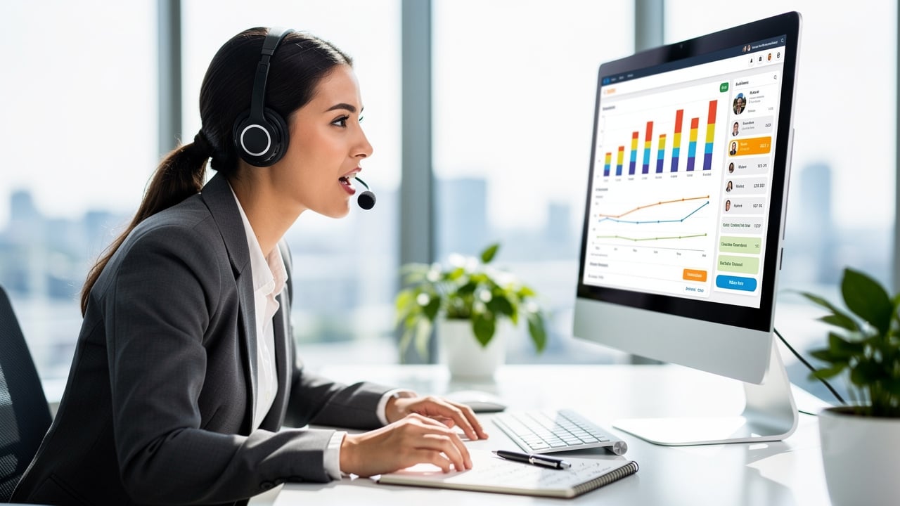 Sales representative calling a new lead promptly