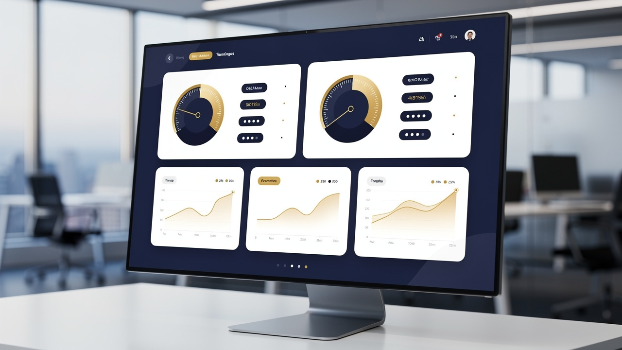 Strategic dashboard organizing metrics into five focused business categories