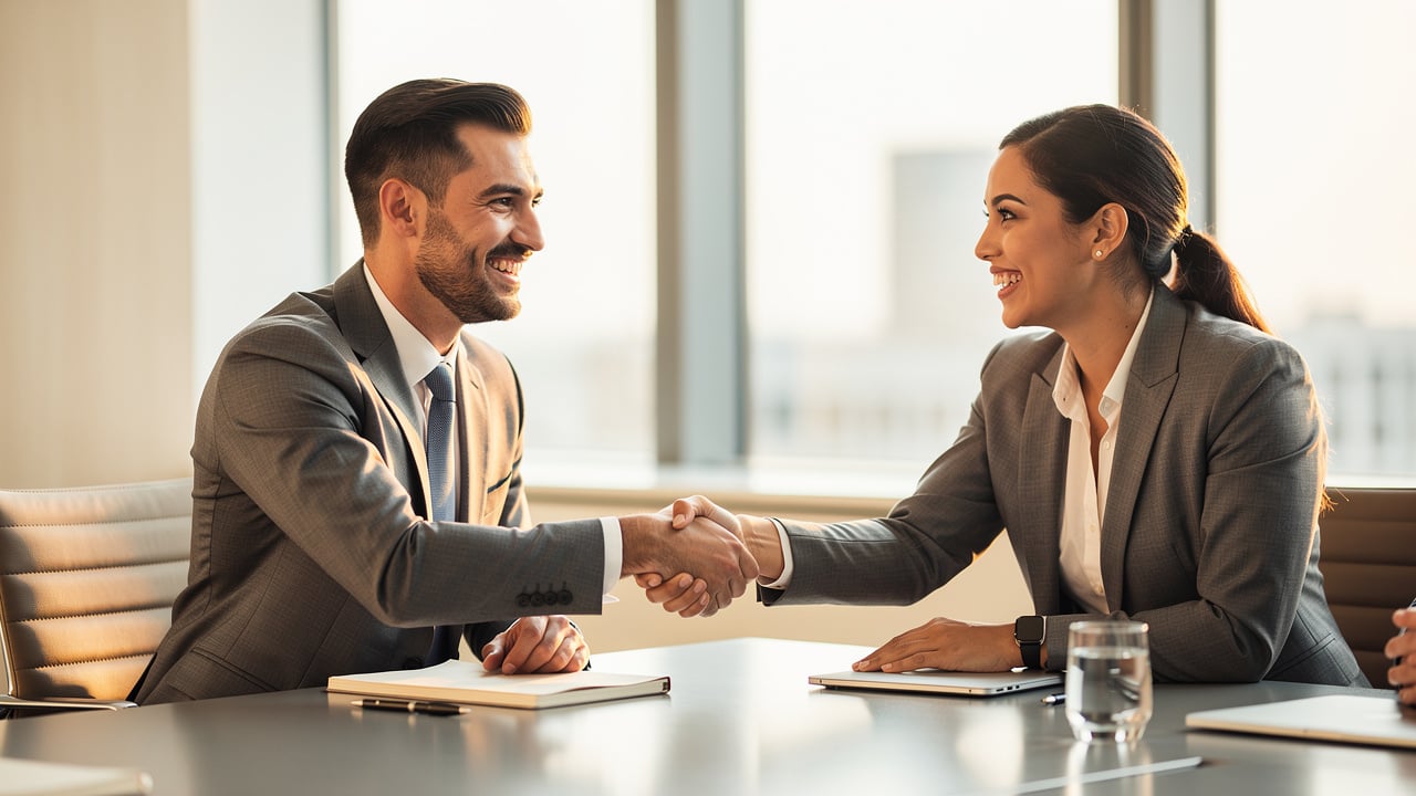 Positive customer relationship and business partnership interaction